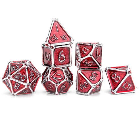 Metal RPG Dice Set - Bone Collector