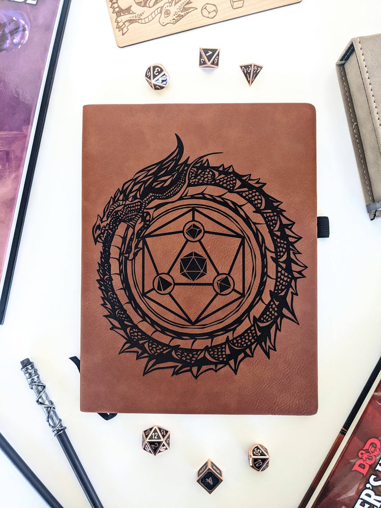 Vegan Leather Journal - Dragon Circle