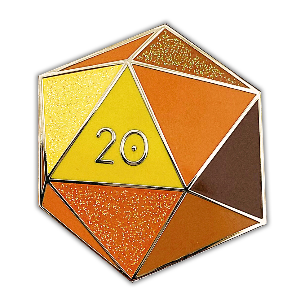 Birthstone D20 Pin - November (Topaz)