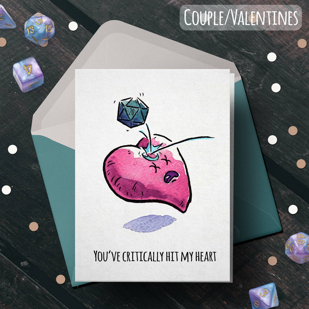 Greeting Card: "Critical Hit" - D&D