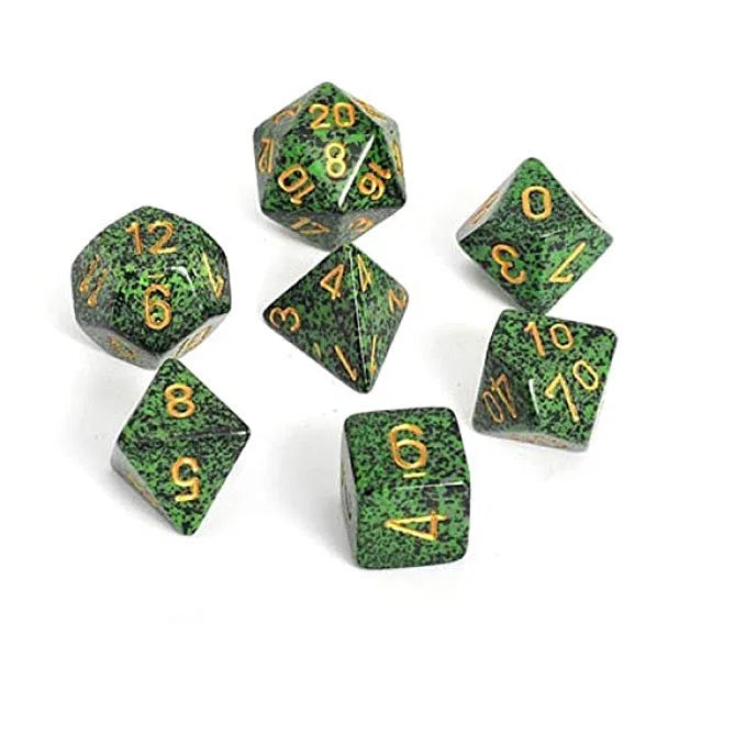 RPG Dice Set: Speckled Golden Recon