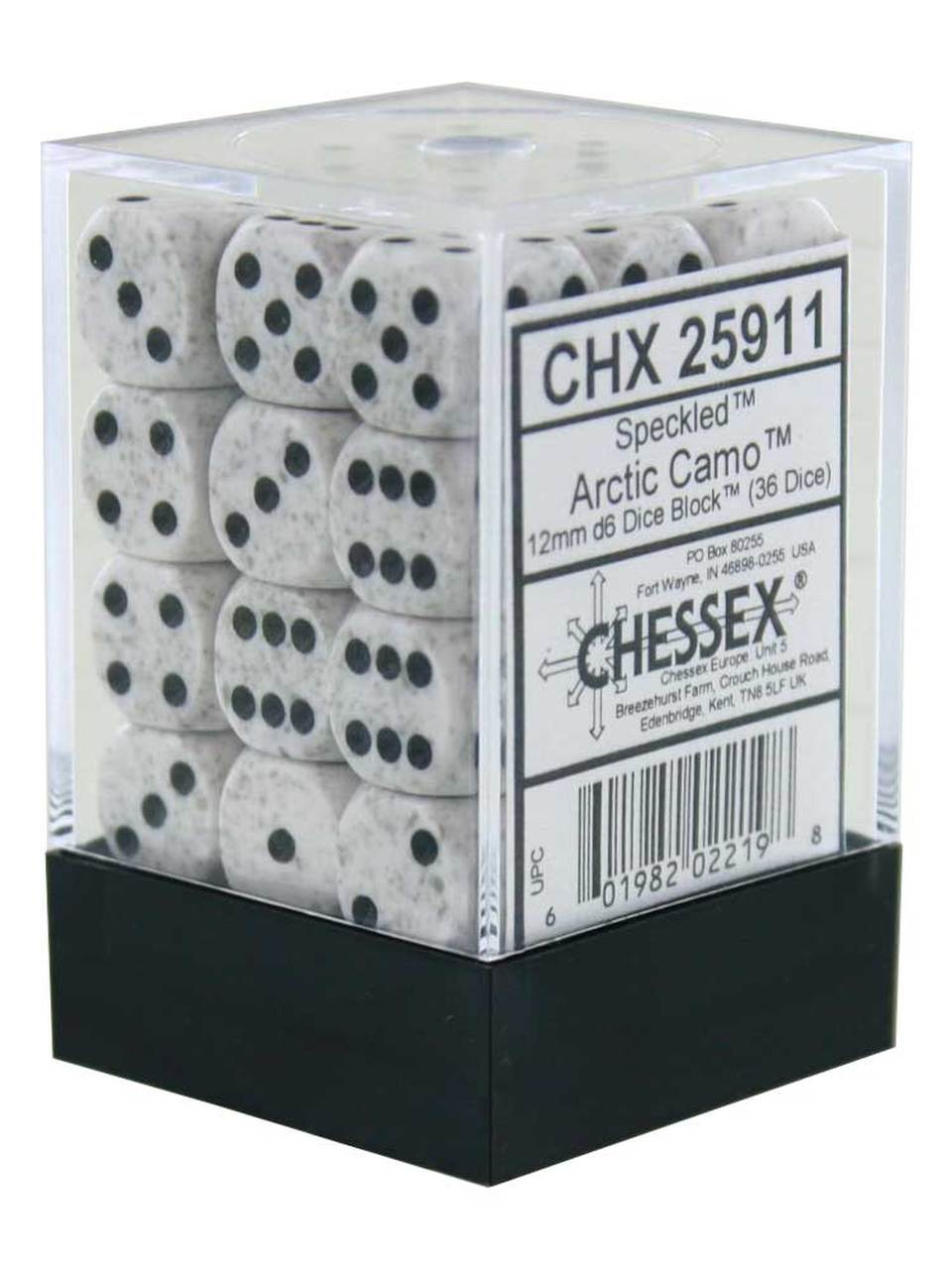 D6 Dice Block: Speckled Artic - 12mm (36)