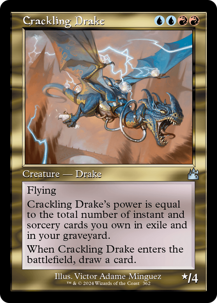 Crackling Drake (Retro Frame) [Ravnica Remastered]