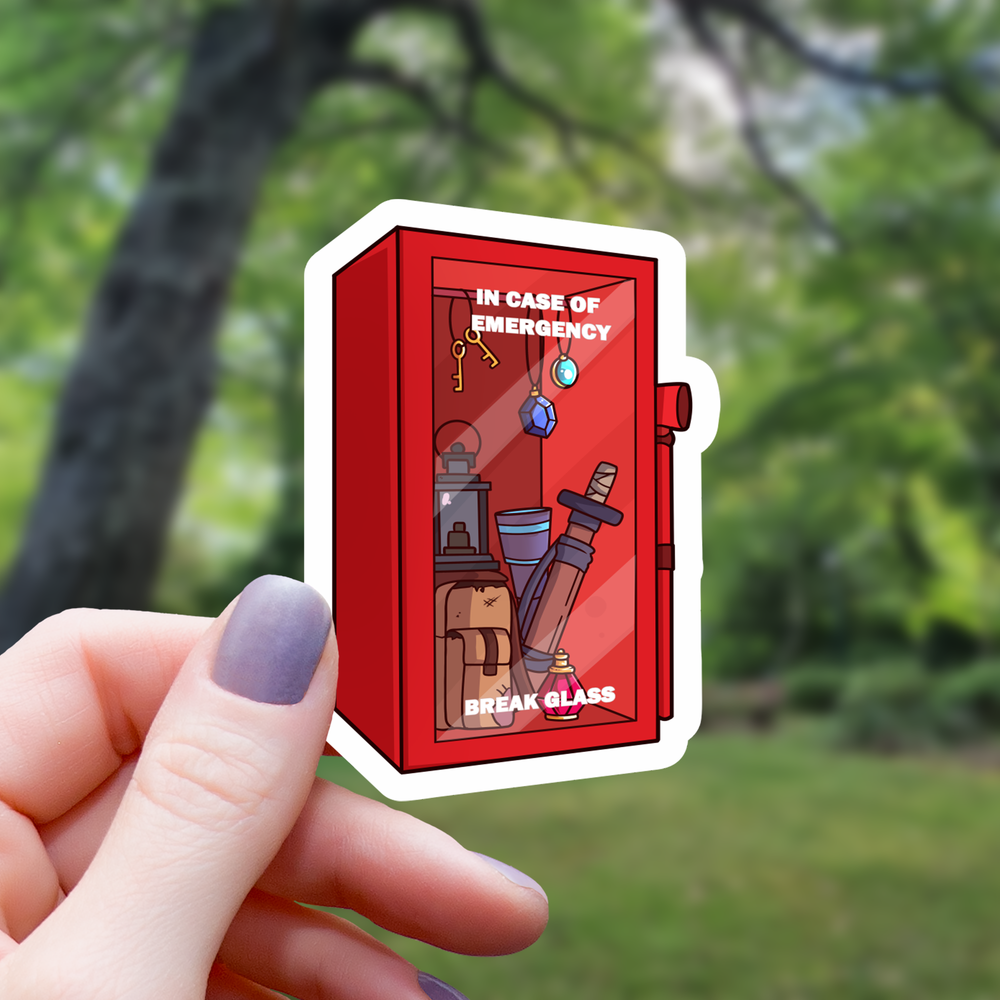 Vinyl Sticker - Break Glass In Case of Adventure