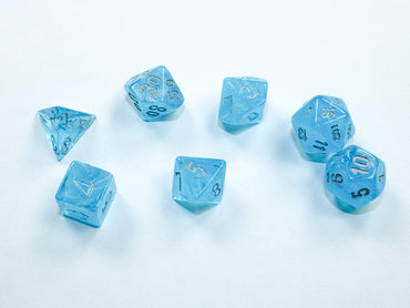 Mini RPG Dice Set: Luminary Sky with Silver