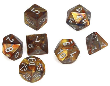 RPG Dice Set: Lustrous Gold with Silver