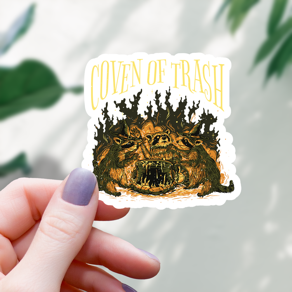 Vinyl Sticker - Coven of Trash Raccoon