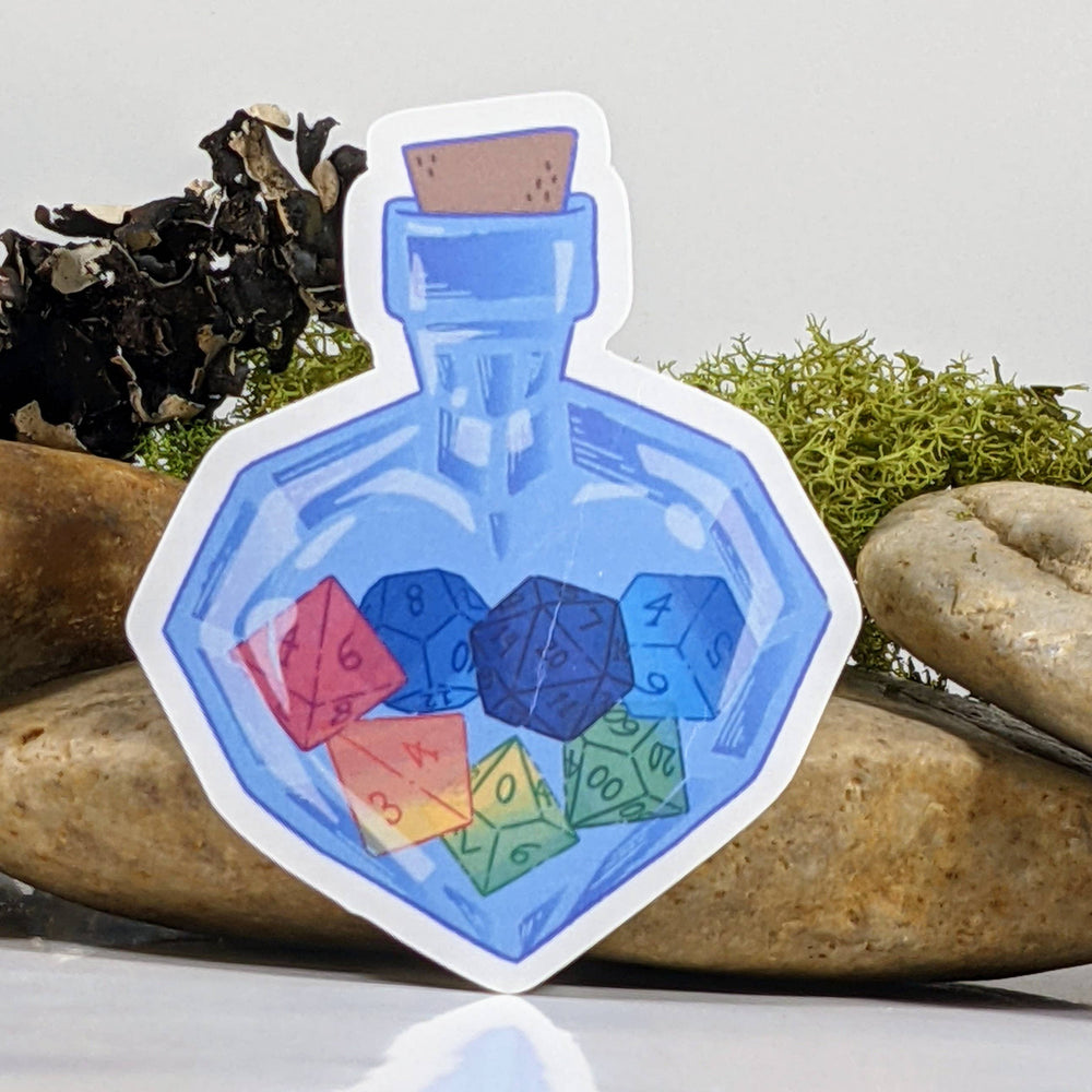 Vinyl Sticker - Polyhedral Dice Potion