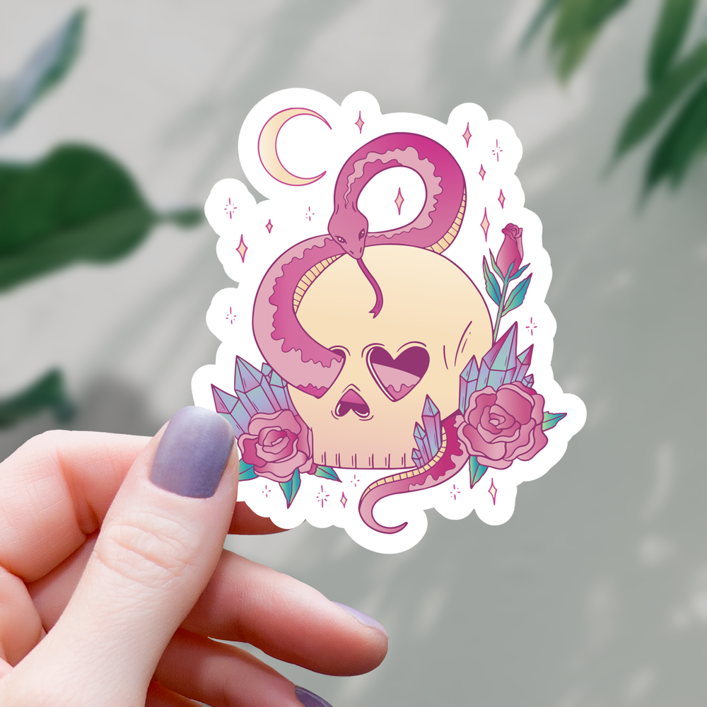 Vinyl Sticker - Pastel Gothic Skull