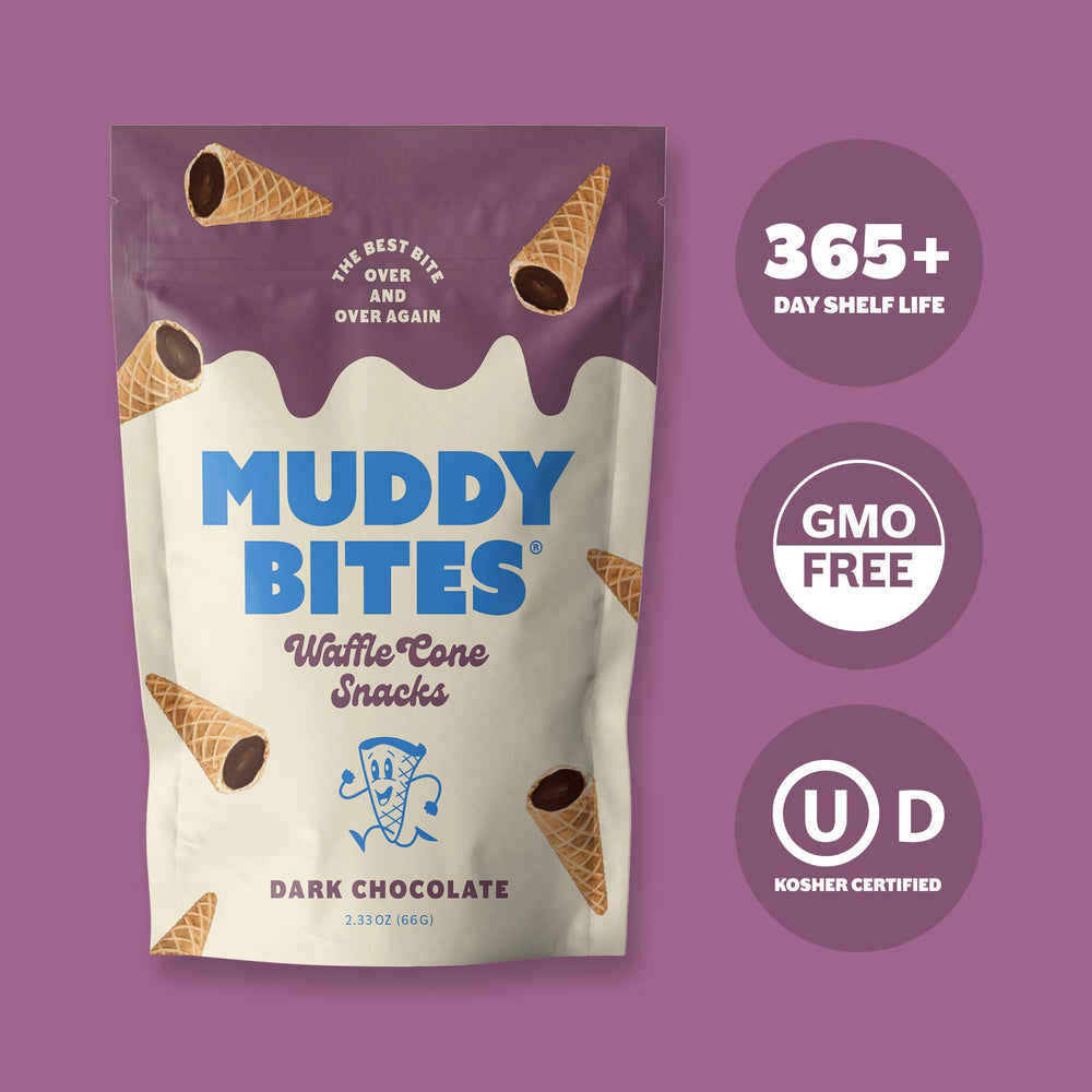 Muddy Bites - Dark Chocolate Waffle Cone Snacks