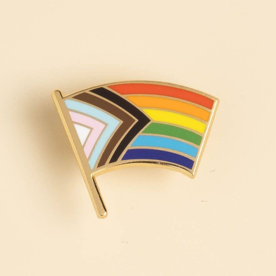 Enamel Pride Pin - Progress Flag