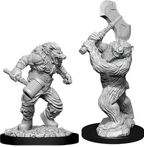Dungeons & Dragons: Unpainted Miniatures - Wereboar & Werebear (W9)