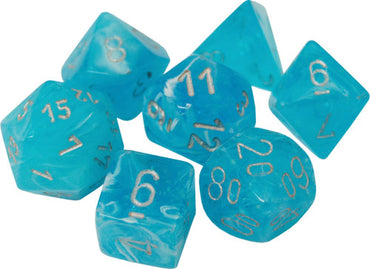 RPG Dice Set: Luminary Sky with Silver