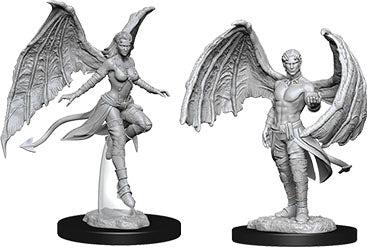 Dungeons & Dragons: Unpainted Miniatures - Succubus & Incubus (W10)