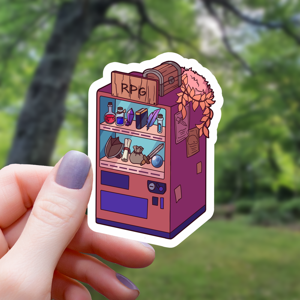Vinyl Sticker - Adventure Vending Machine RPG