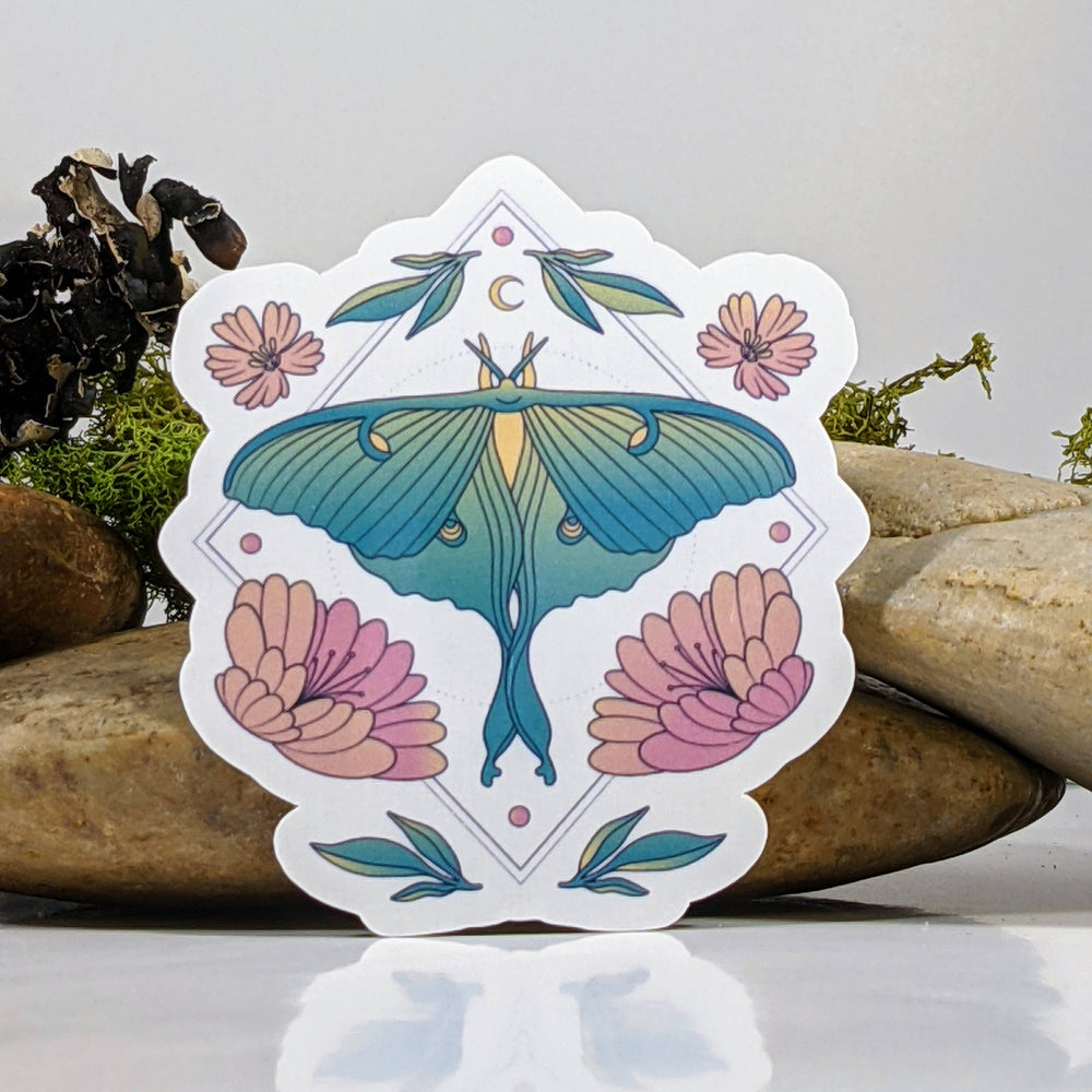Vinyl Sticker - Pastel Lunar Moth Astrology
