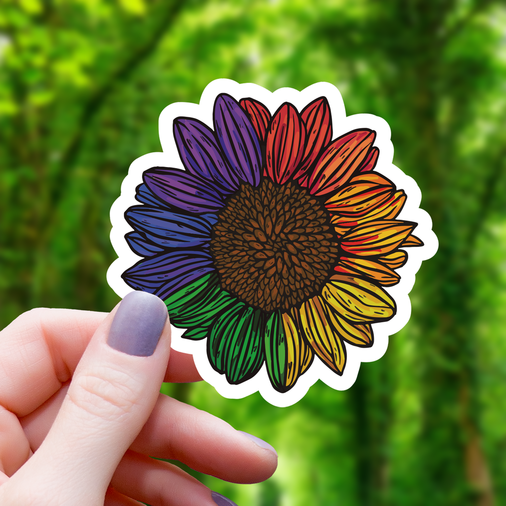 Vinyl Sticker - Pride Sunflower Bloom