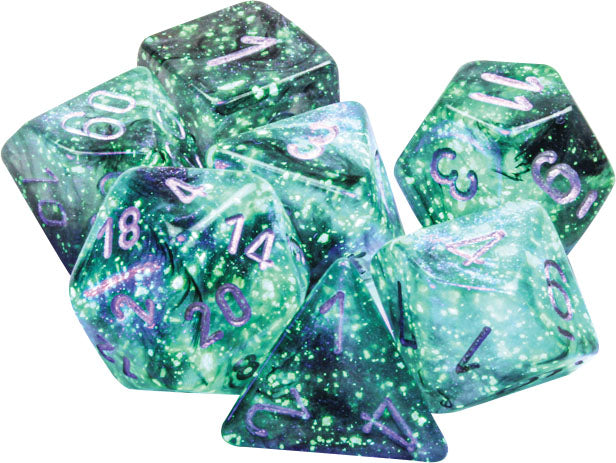 RPG Dice Set: Borealis Light Smoke with Silver