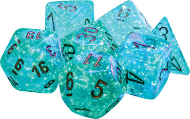 RPG Dice Set: Borealis Teal with Gold