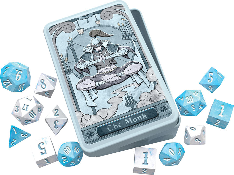 Class RPG Dice Set with Tin: Monk
