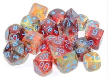 RPG Dice Set: Nebula Primary Luminary with Blue