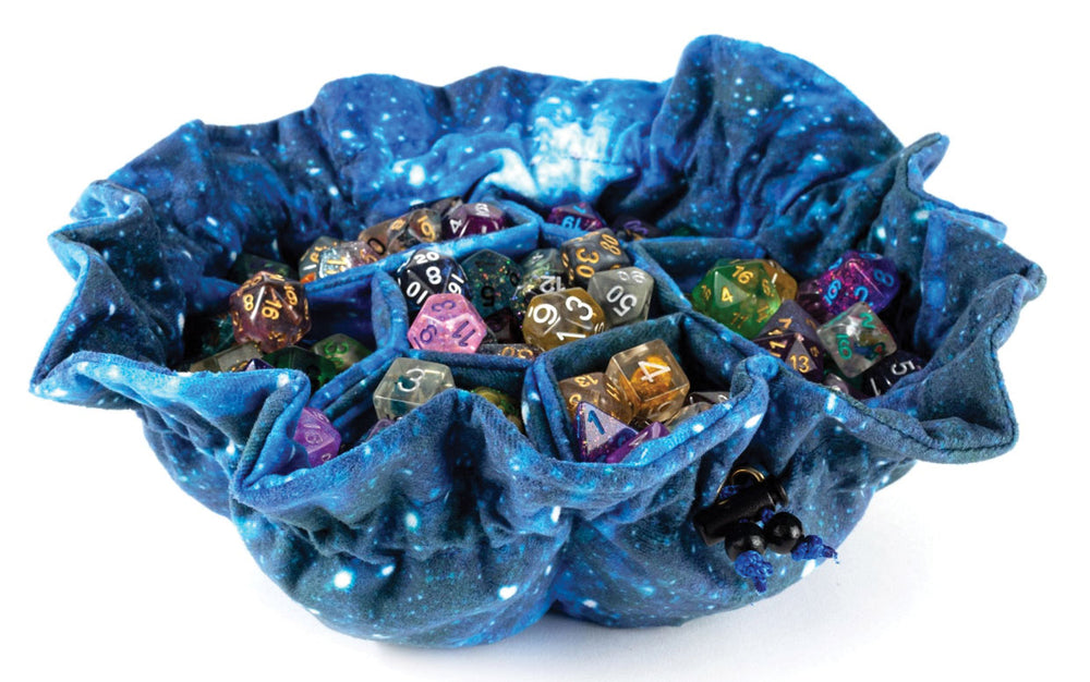 Dice Bag: Velvet Compartment with Pockets - Galaxy