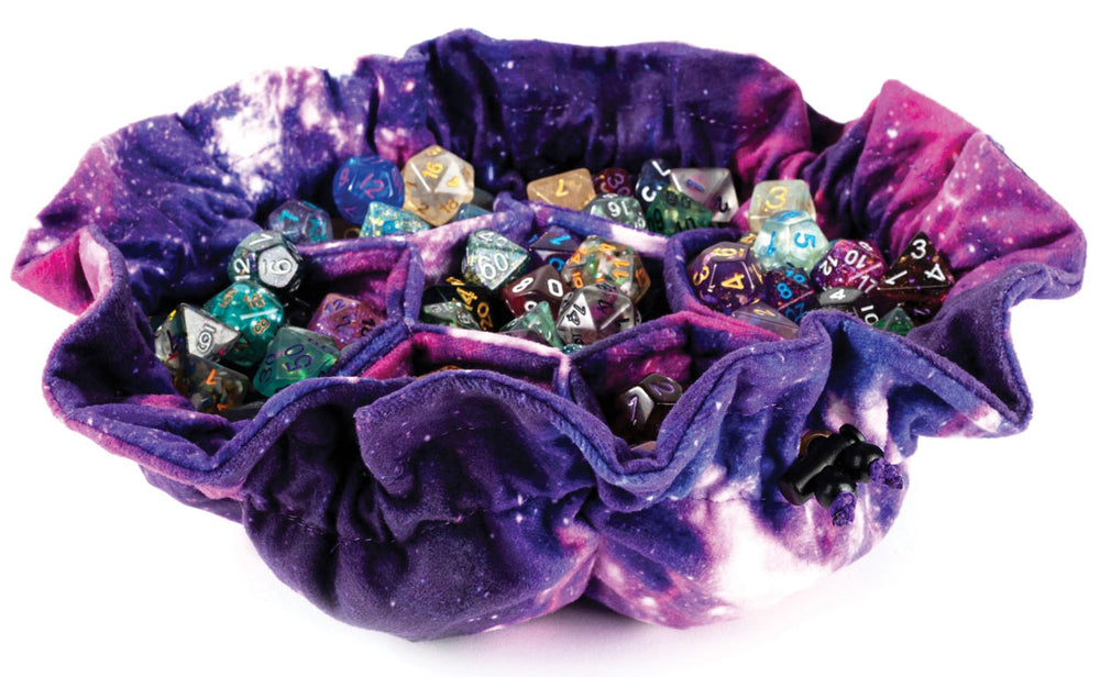 Dice Bag: Velvet Compartment with Pockets - Nebula