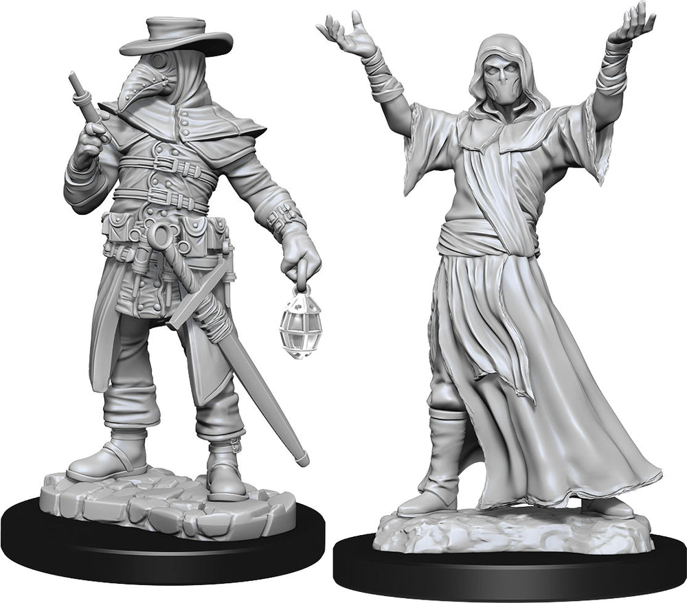 Deep Cuts: Unpainted Miniatures - Plague Doctor & Cultist (W15)