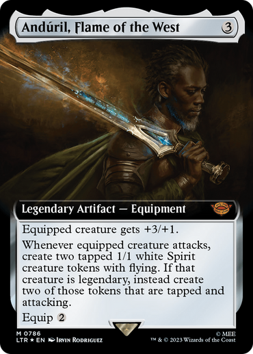 Anduril, Flame of the West (Extended Art) (Surge Foil) [The Lord of the Rings: Tales of Middle-Earth]