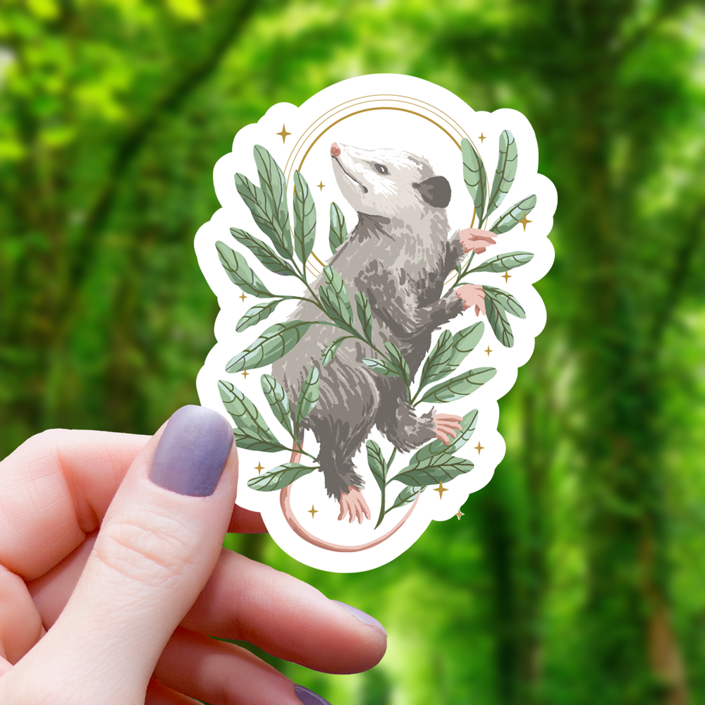 Vinyl Sticker - Botanical Oppossum