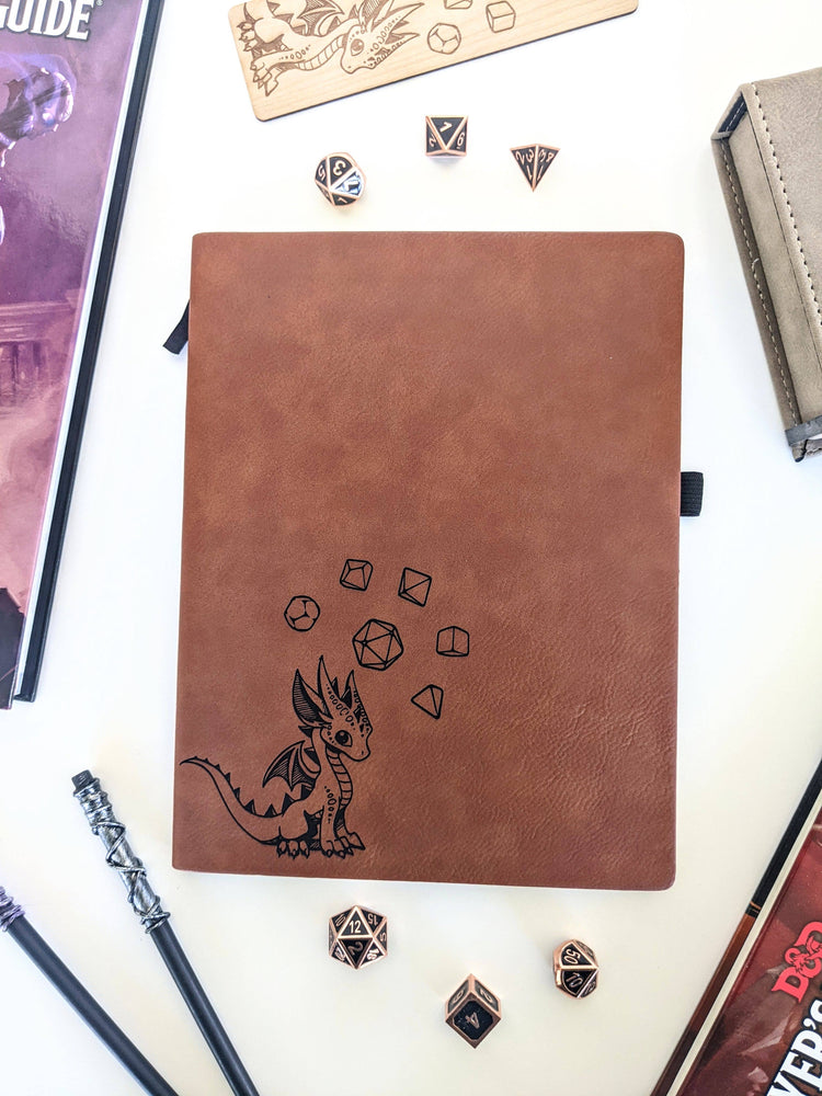 Vegan Leather Journal - Baby Dice Dragon