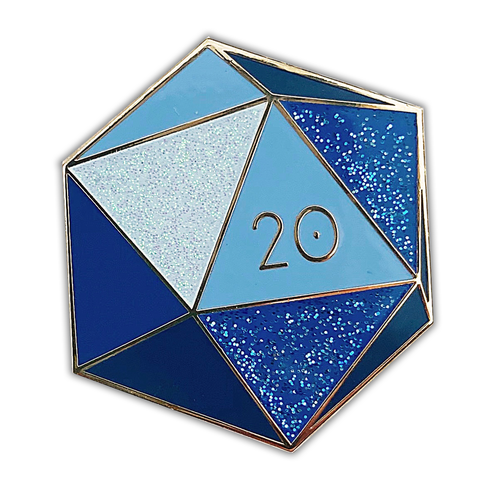 Birthstone D20 Pin - September (Sapphire)