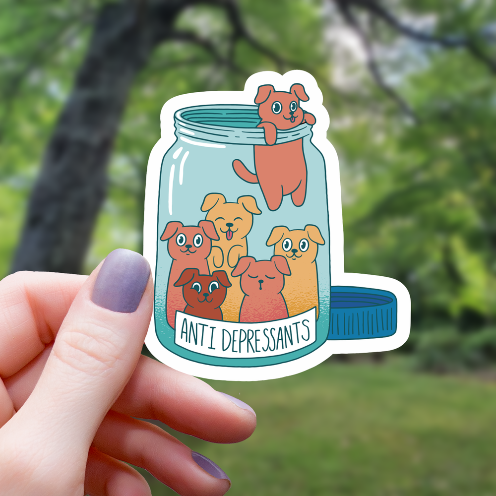 Vinyl Sticker - Dog Anti-Depressants Medicine