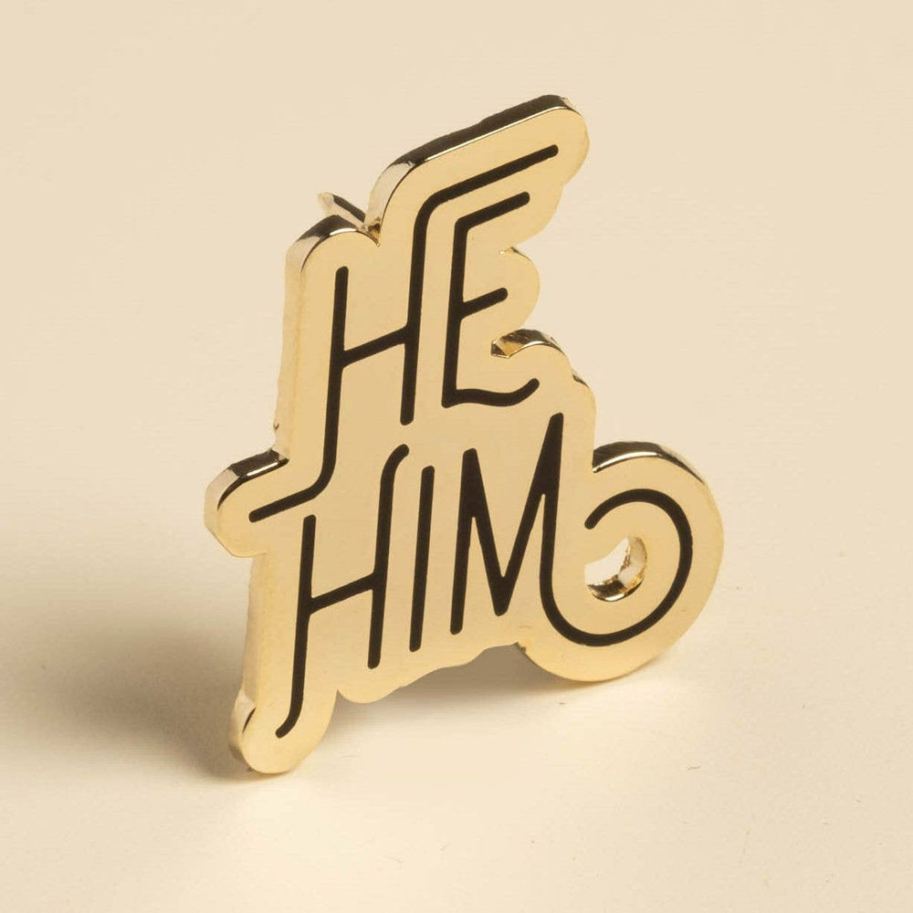 Enamel Pronoun Pin - He/Him