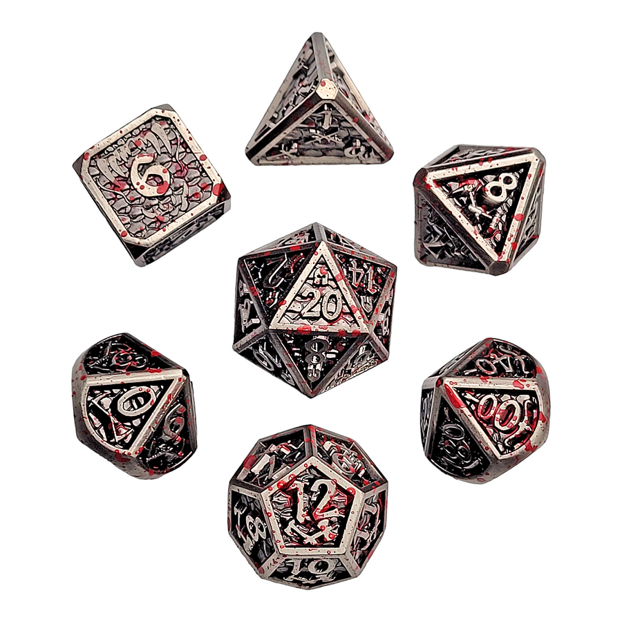 Metal RPG Dice Set - Adventurer's Folly