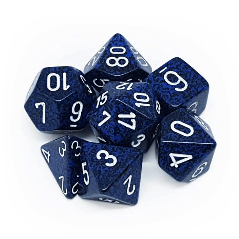 RPG Dice Set: Speckled Stealth