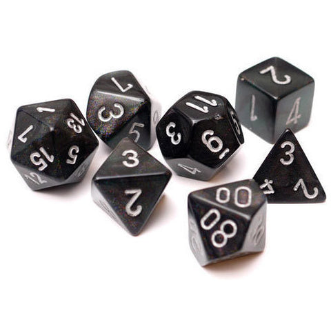 RPG Dice Set: Borealis Smoke with Silver