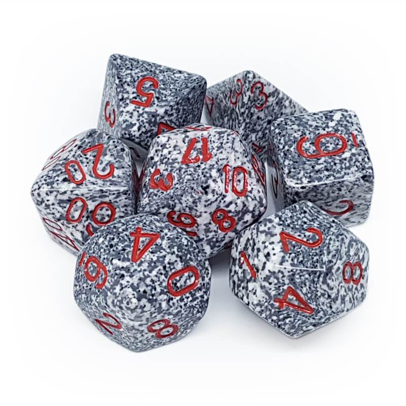 RPG Dice Set: Speckled Granite