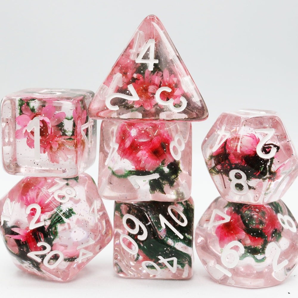 RPG Dice Set - Carnation Love