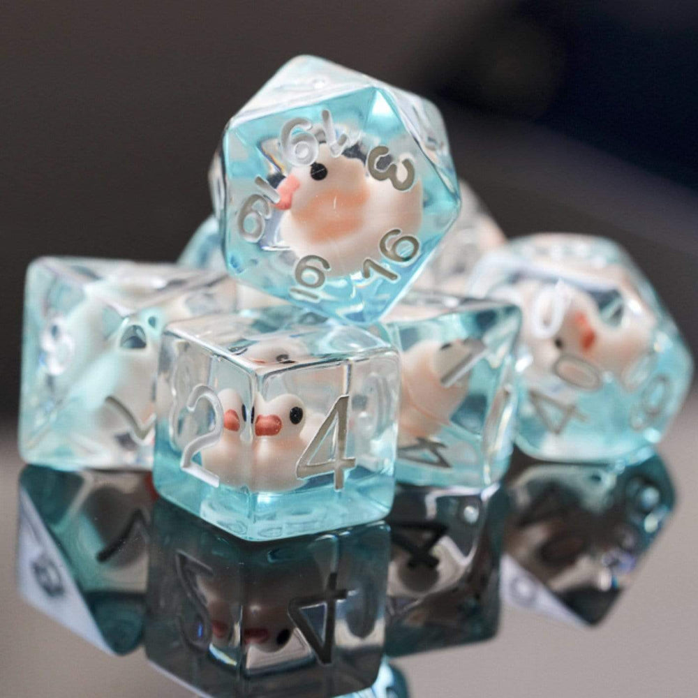 RPG Dice Set - Pink Duck