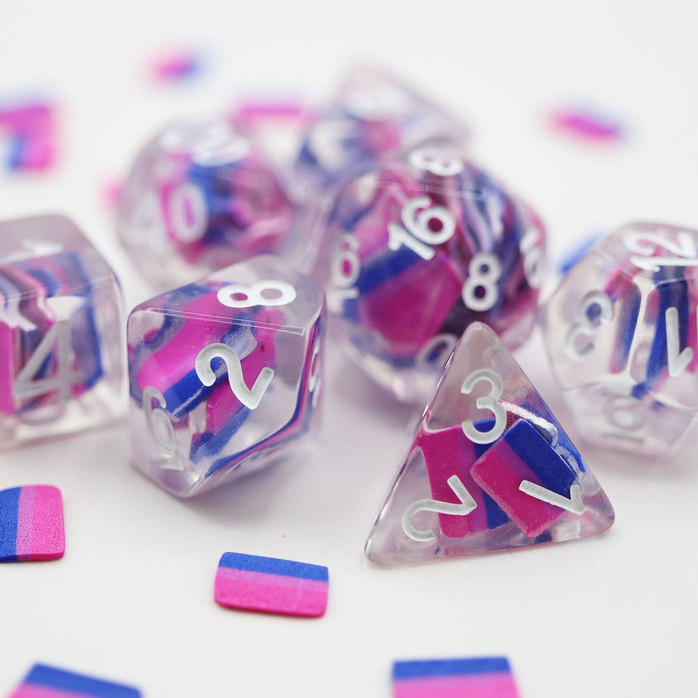 RPG Dice Set - Pride Bisexual Flag