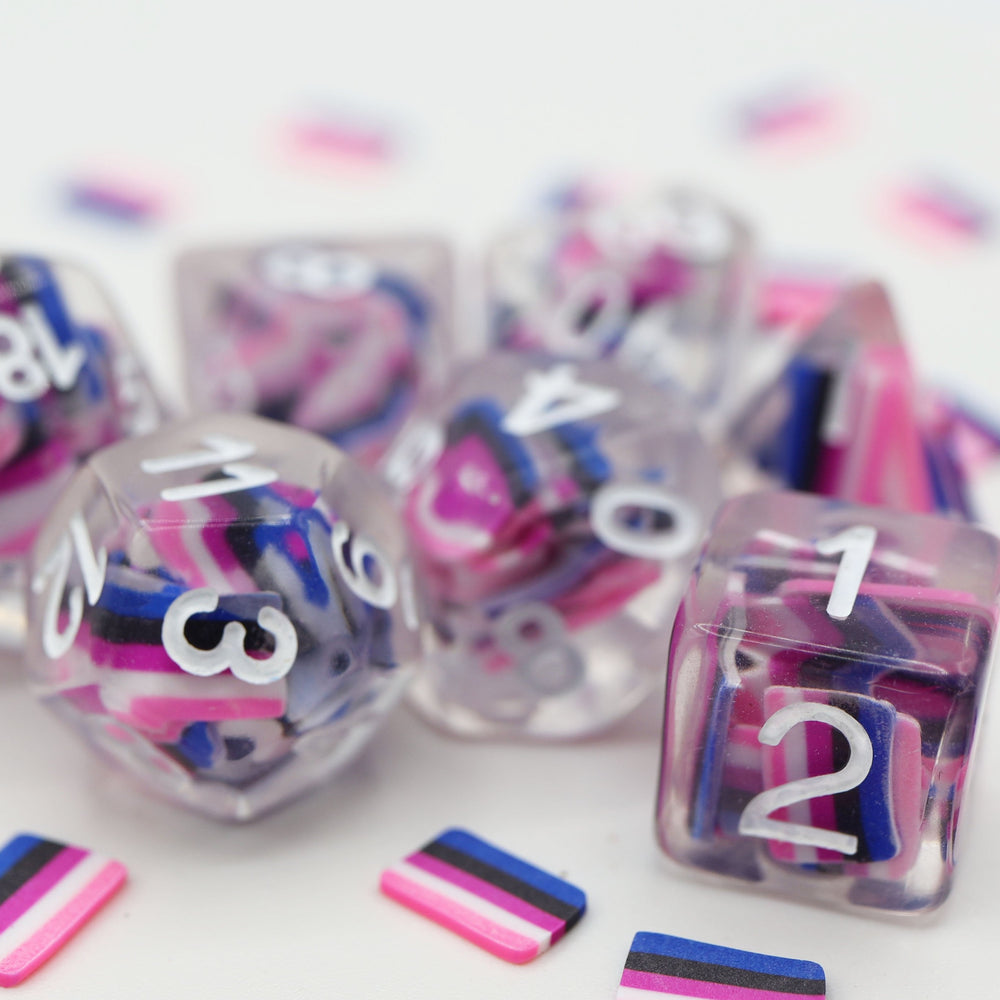 RPG Dice Set - Pride Genderfluid Flag