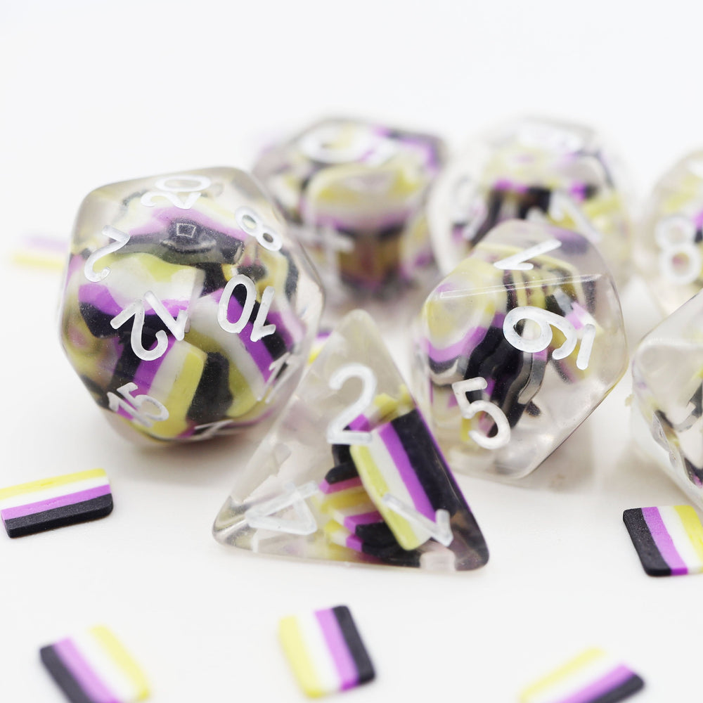 RPG Dice Set - Pride Nonbinary Flag
