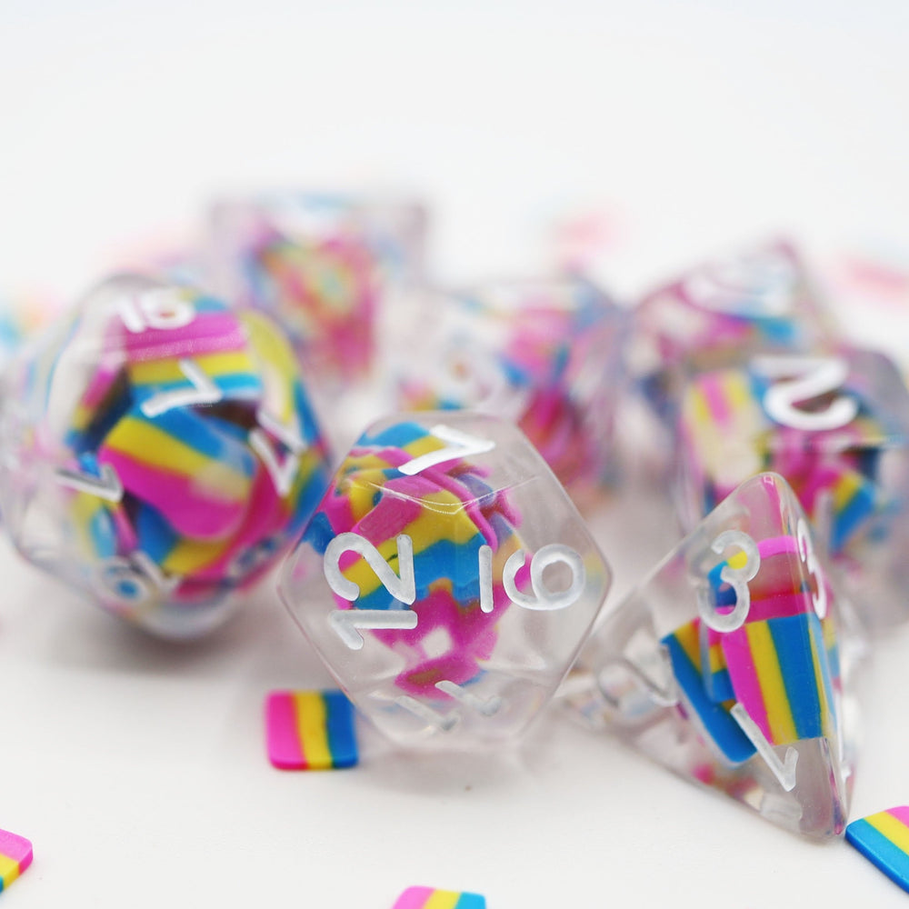 RPG Dice Set - Pride Pansexual Flag