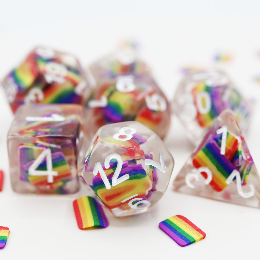RPG Dice Set - Pride Rainbow Flag