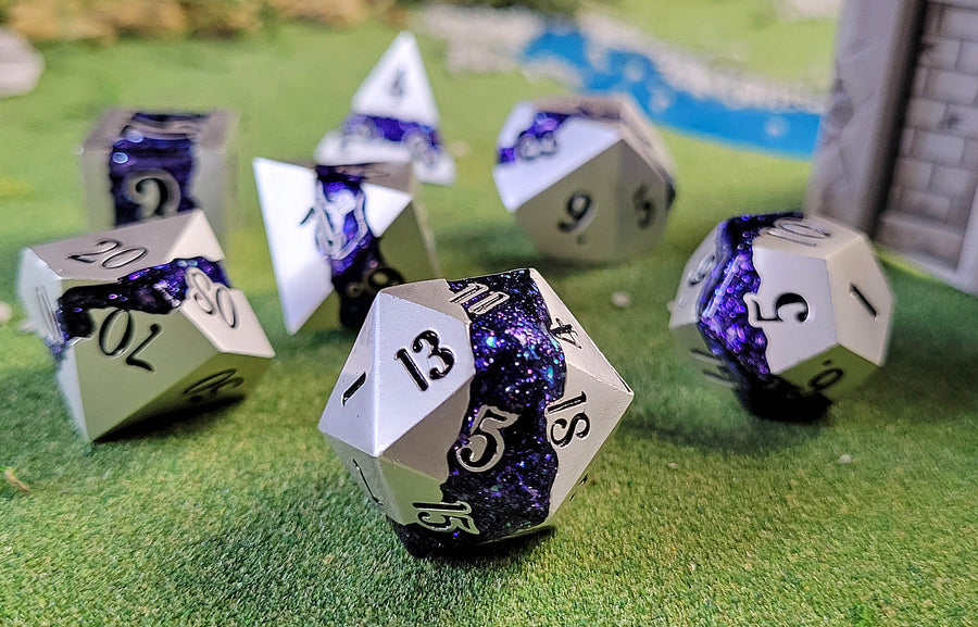 Metal RPG Dice Set - Galactic Flume