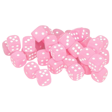 D6 Dice Block: Frosted Pink - 12mm (36)