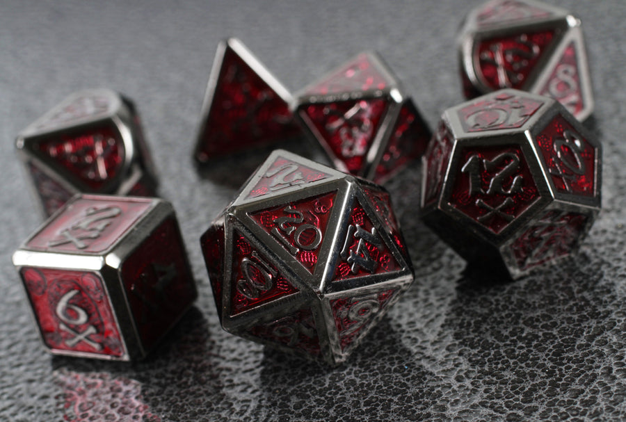 Metal RPG Dice Set - Villainy