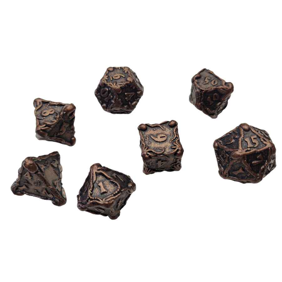 Metal RPG Dice Set - Inkling Bronze