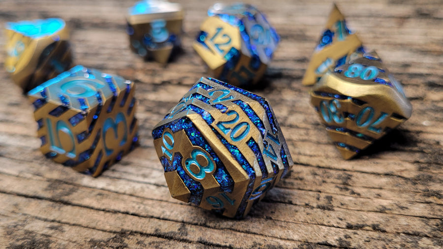 Metal RPG Dice Set - Ink-U-Bus